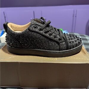 Stylish Black Studded Men's Sneakers